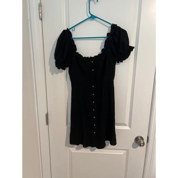 Show Me Your MuMu Dresses & Skirts - Show Me Your Mumu Black Button-Front Mini Dress – Size Small
